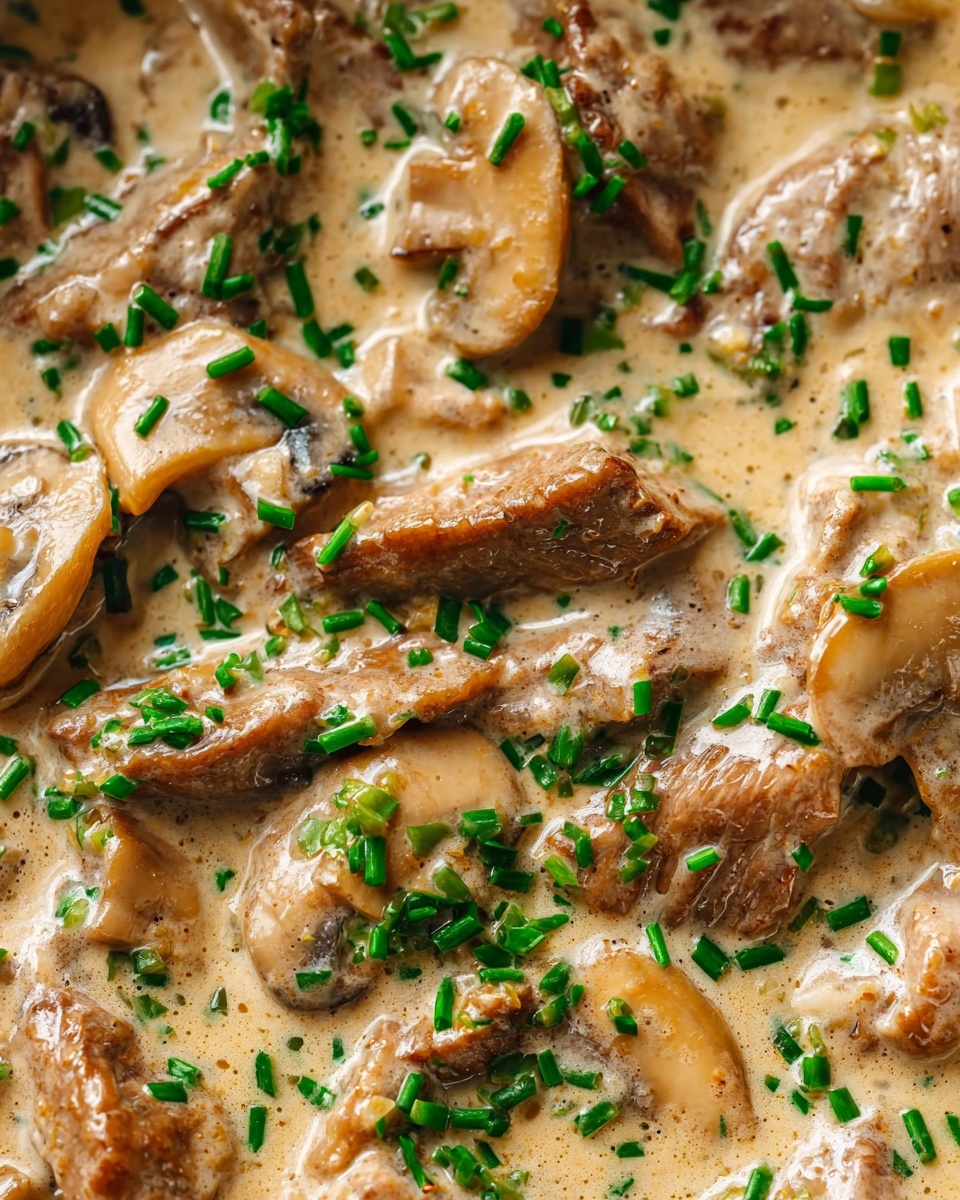 Creamy Beef Stroganoff with Egg Noodles Recipe - Recipe Image
