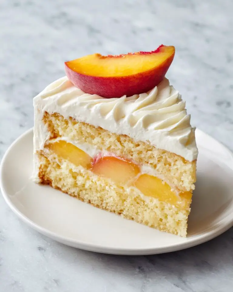 Peach Cake with Brown Sugar Frosting Recipe