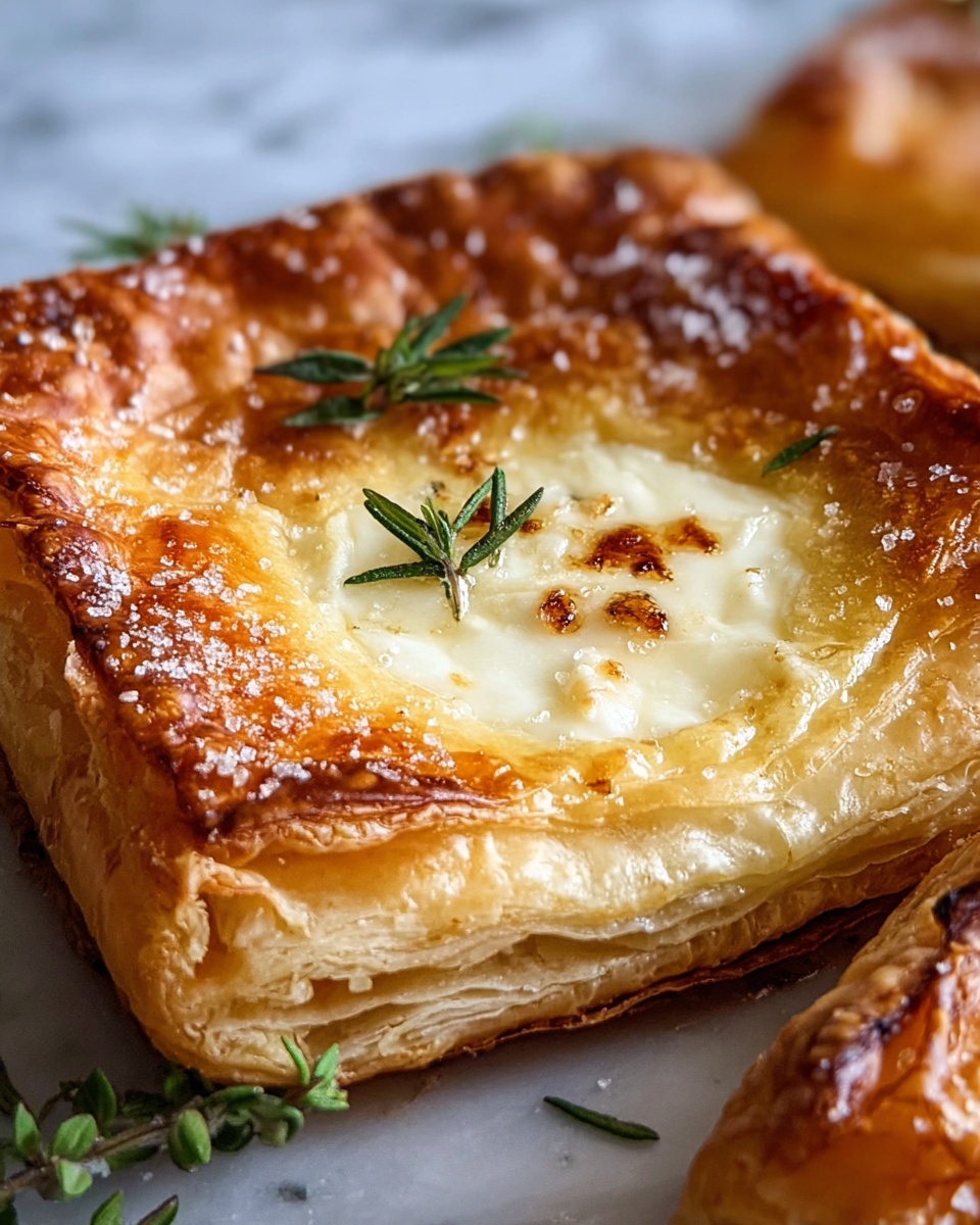 Baked Gruyère in Pastry with Rosemary and Garlic Recipe - Recipe Image