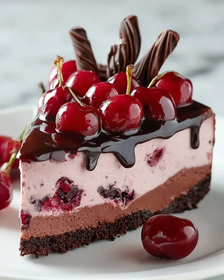 Chocolate Cherry No-Bake Cheesecake Recipe