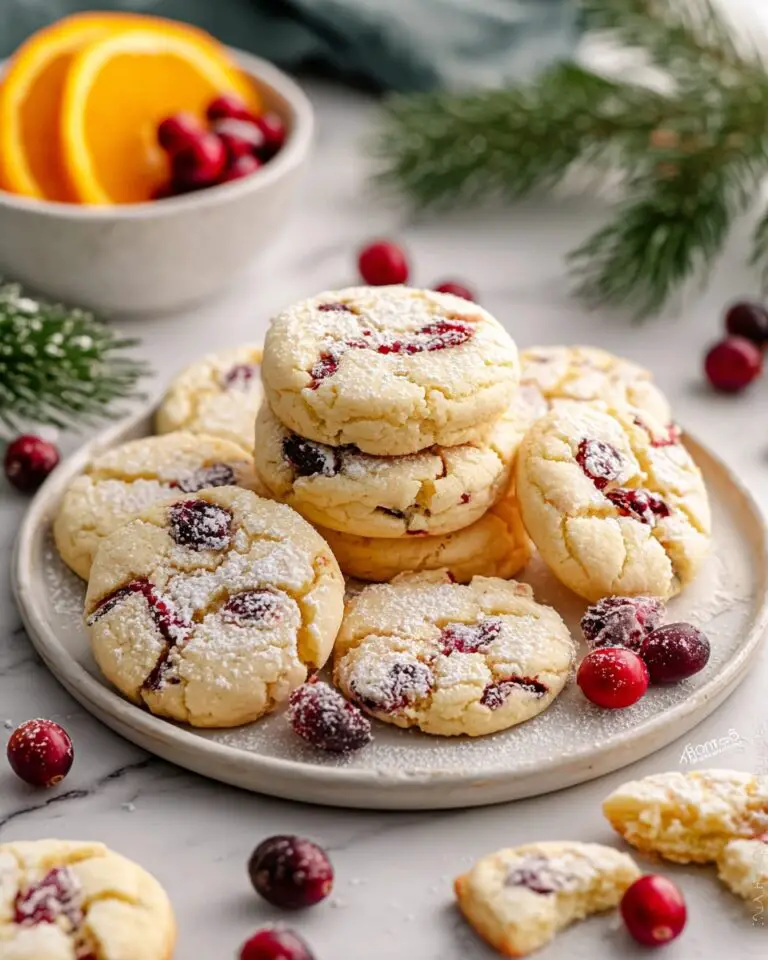 Cranberry Orange Shortbread Cookies Recipe