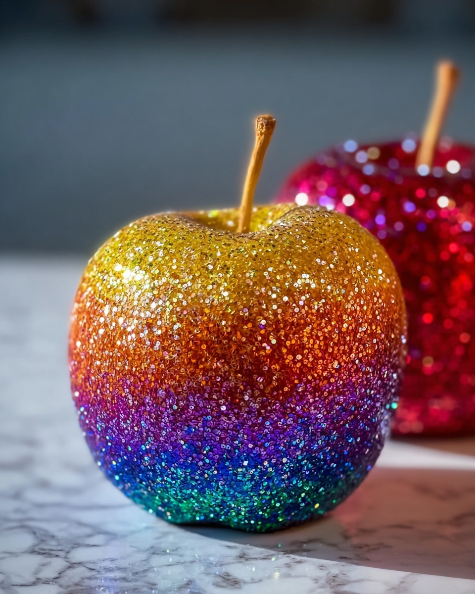 Colorful Sparkle Candy Apple Recipe - Recipe Image