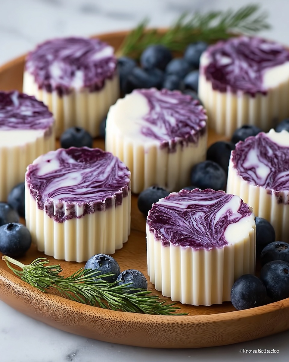 Blueberry Swirl Yogurt Bites Recipe - Recipe Image