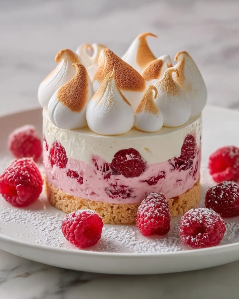 Meringue Roulade with Raspberries Recipe