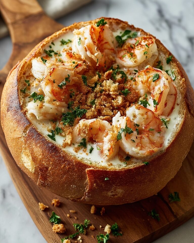 Savory Stuffed Seafood Bread Bowl Recipe