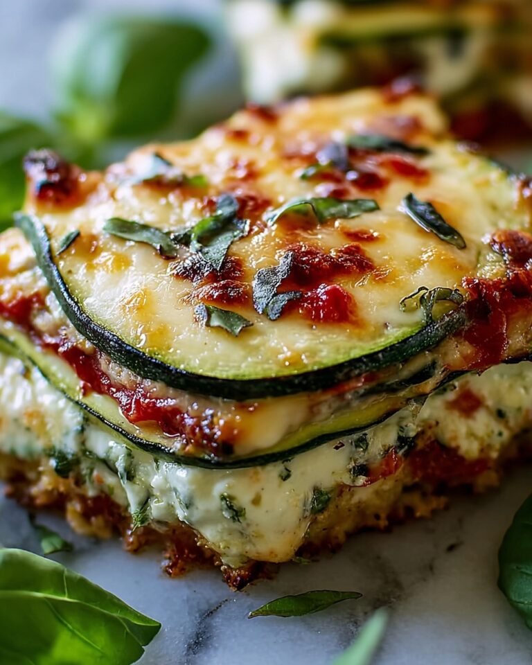 Layered Zucchini Ricotta Melts with Marinara Recipe