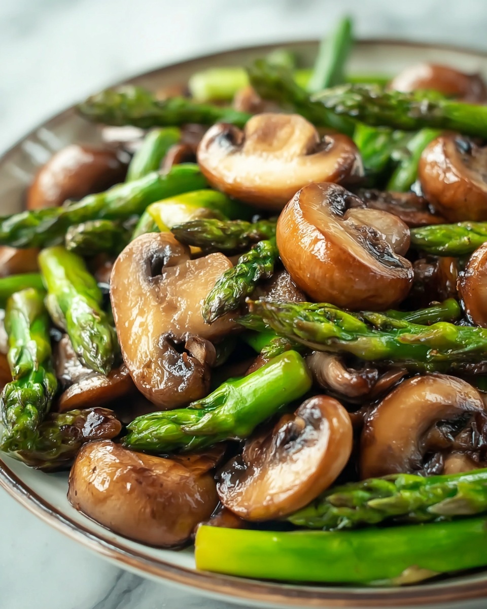 Pickled Mushrooms and Asparagus Recipe - Recipe Image