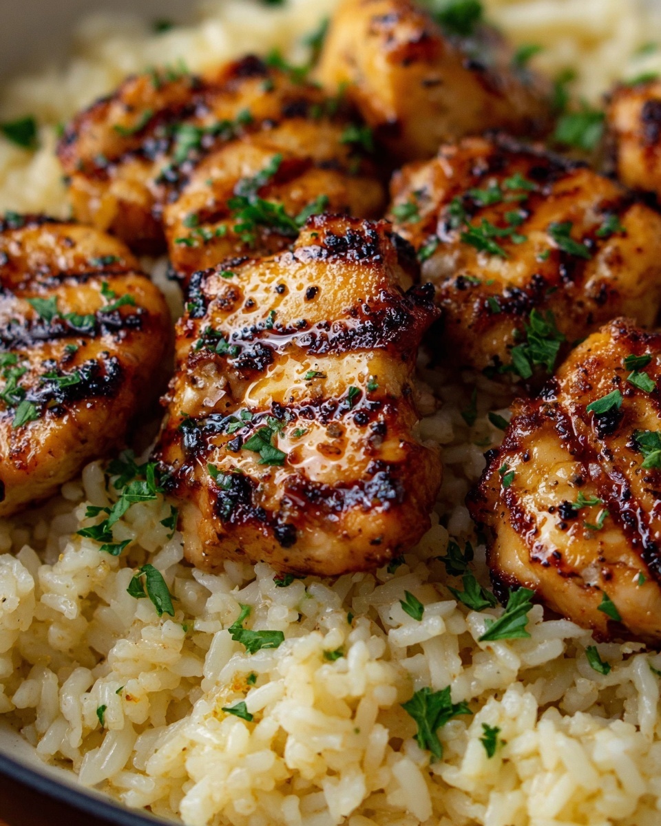 Garlic Butter Chicken with Parmesan Rice Recipe - Recipe Image