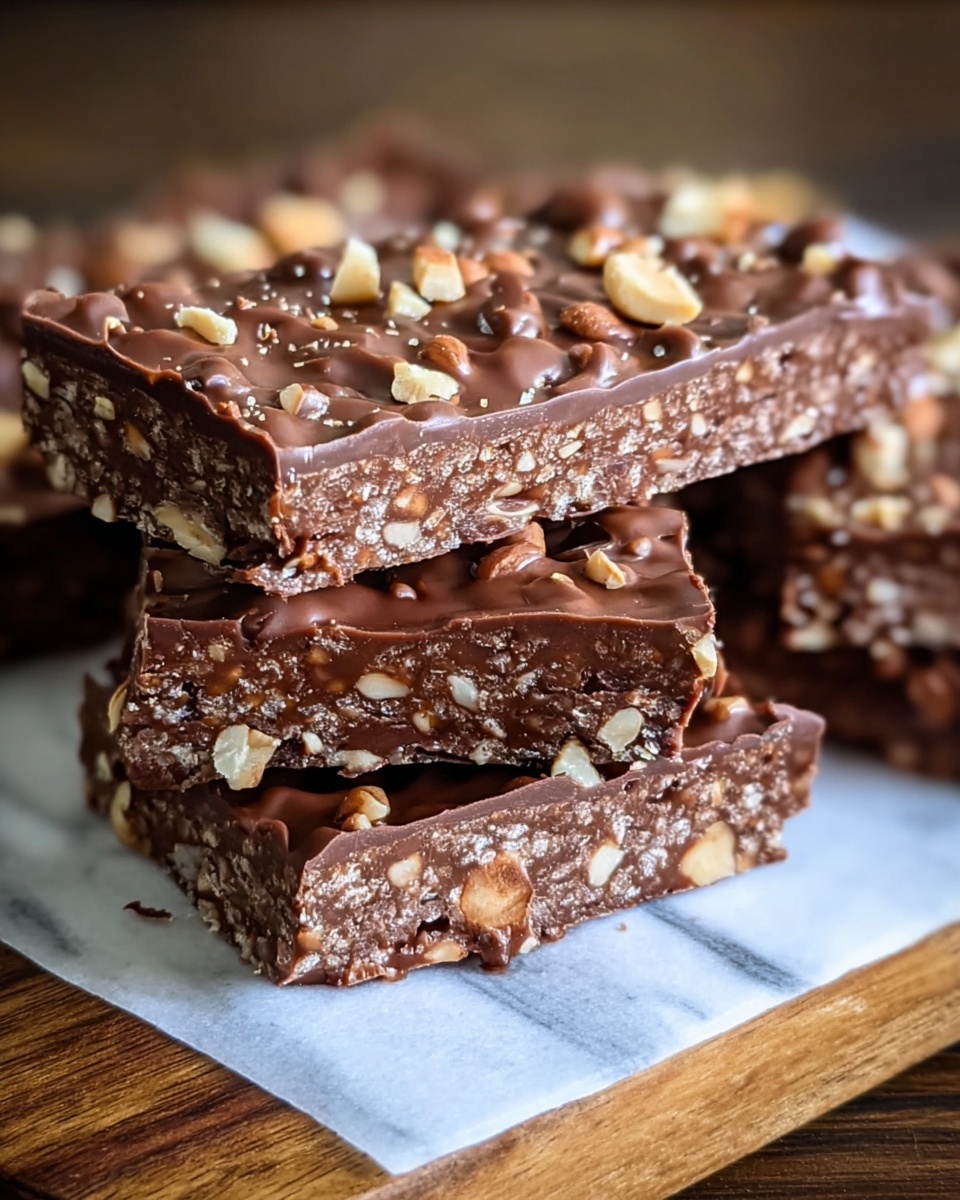 Chocolate Peanut Butter Crunch Bars Recipe - Recipe Image