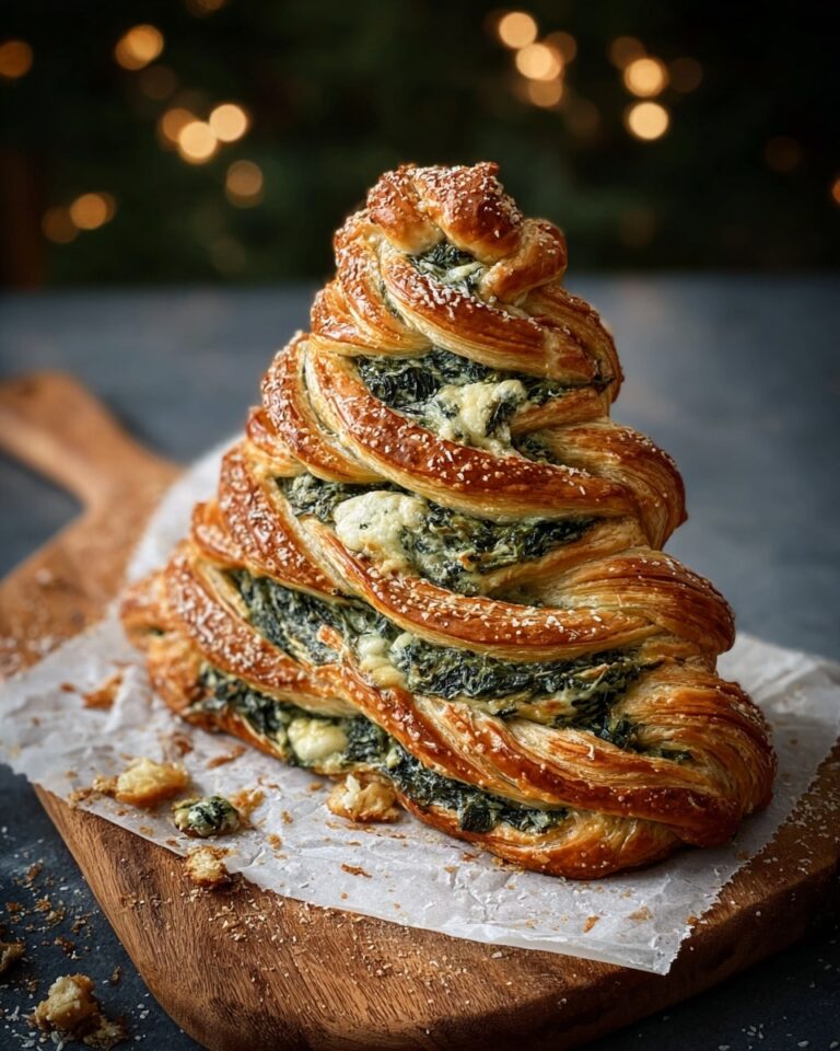 Easy Christmas Tree Spinach Feta Bread Recipe