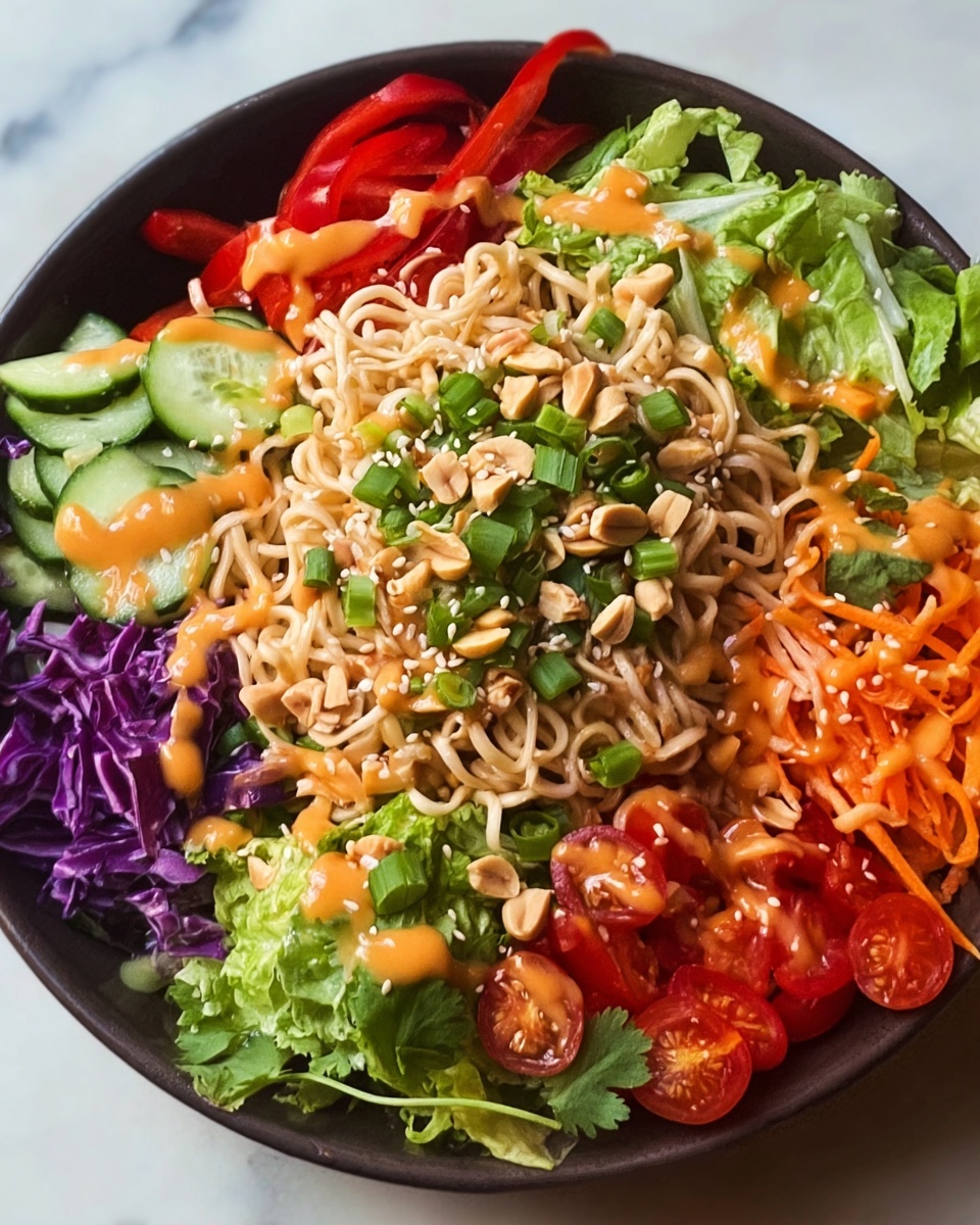 Crunchy Asian Ramen Noodle Salad Recipe - Recipe Image