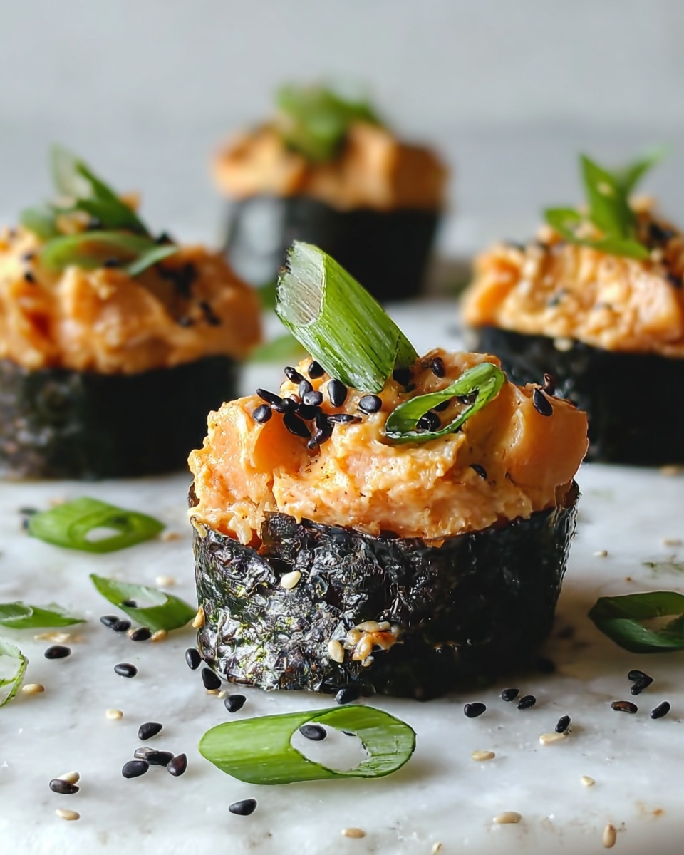 Baked Salmon Sushi Cups Recipe - Recipe Image