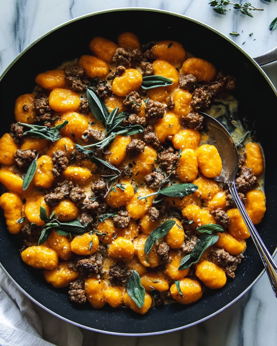 Creamy Butternut Squash Gnocchi with Sausage Recipe - Recipe Image