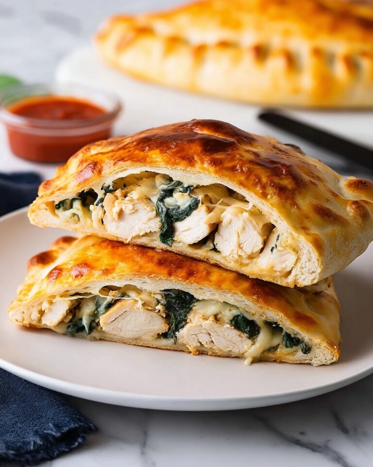 Creamy Chicken Spinach Calzone Recipe