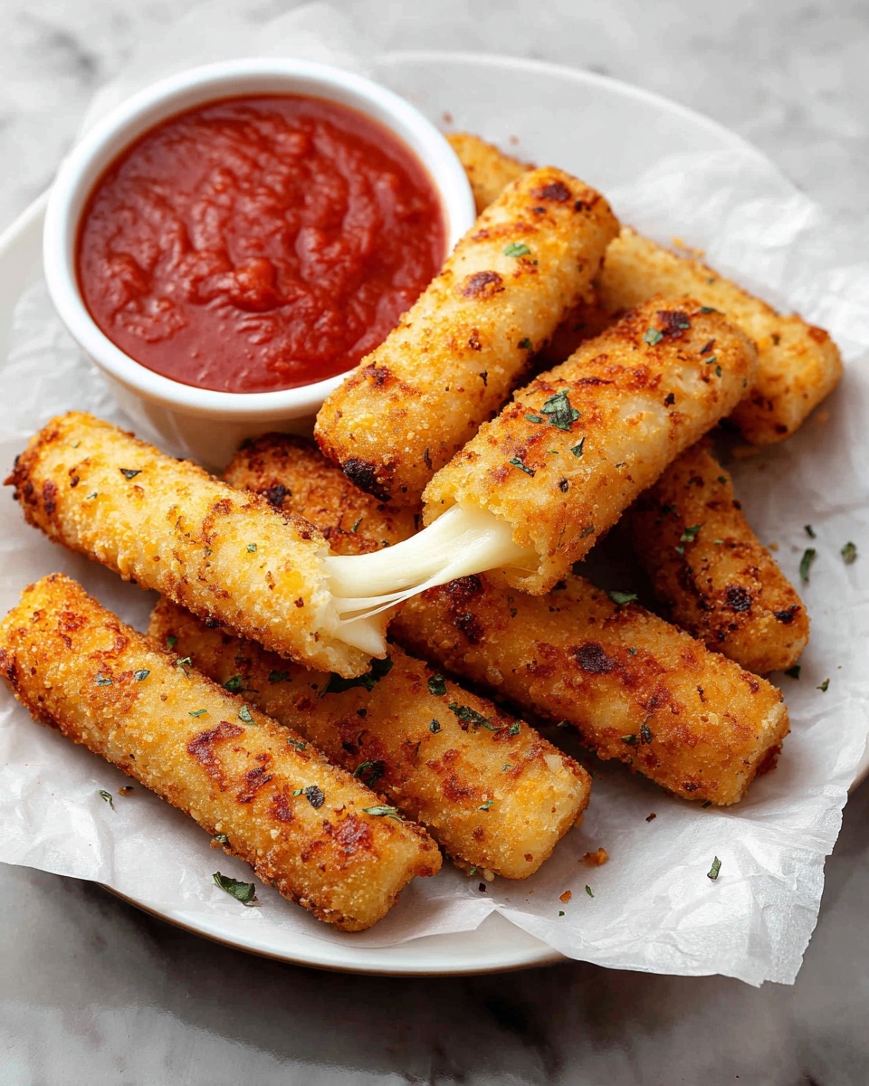 Pepperoni Pizza Mozzarella Sticks Recipe - Recipe Image