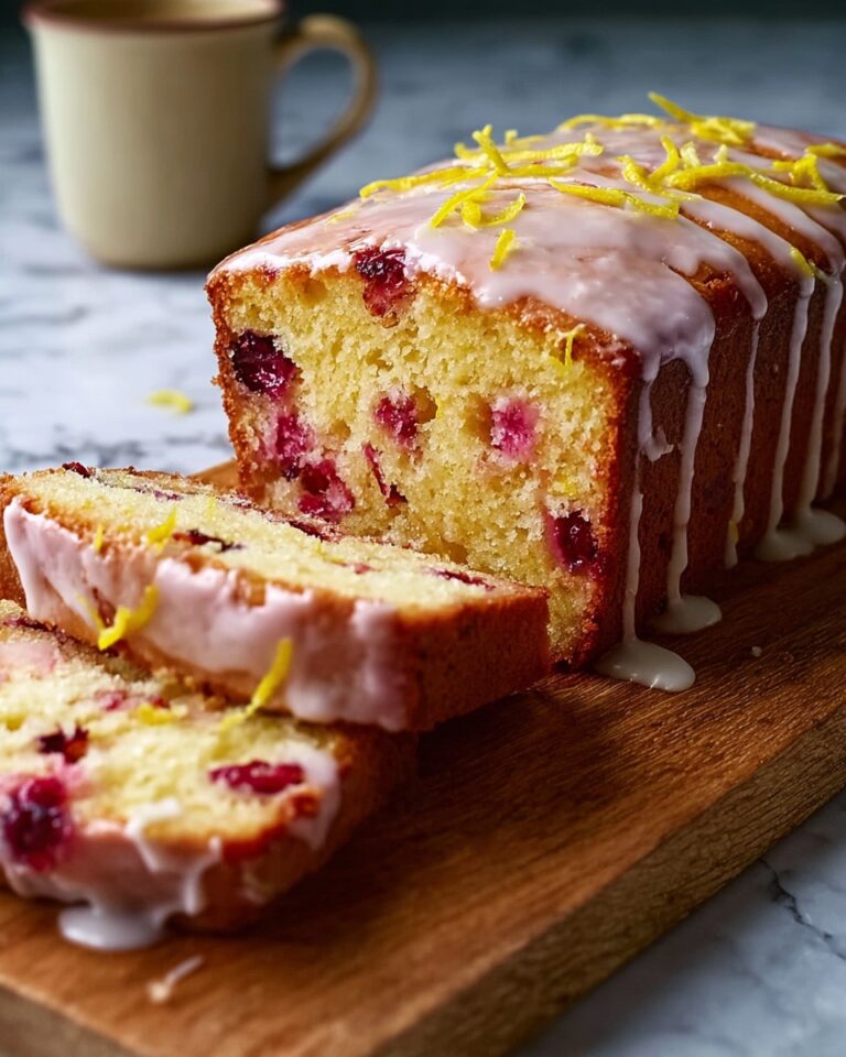 Lemon Rhubarb Loaf with Lemon Glaze Recipe