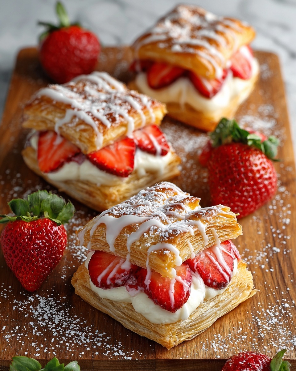 Strawberry Cream Cheese Danish Puff Pastry Recipe - Recipe Image