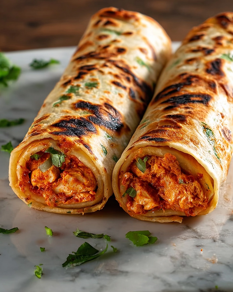 Chicken Tikka Paratha Rolls Recipe - Recipe Image