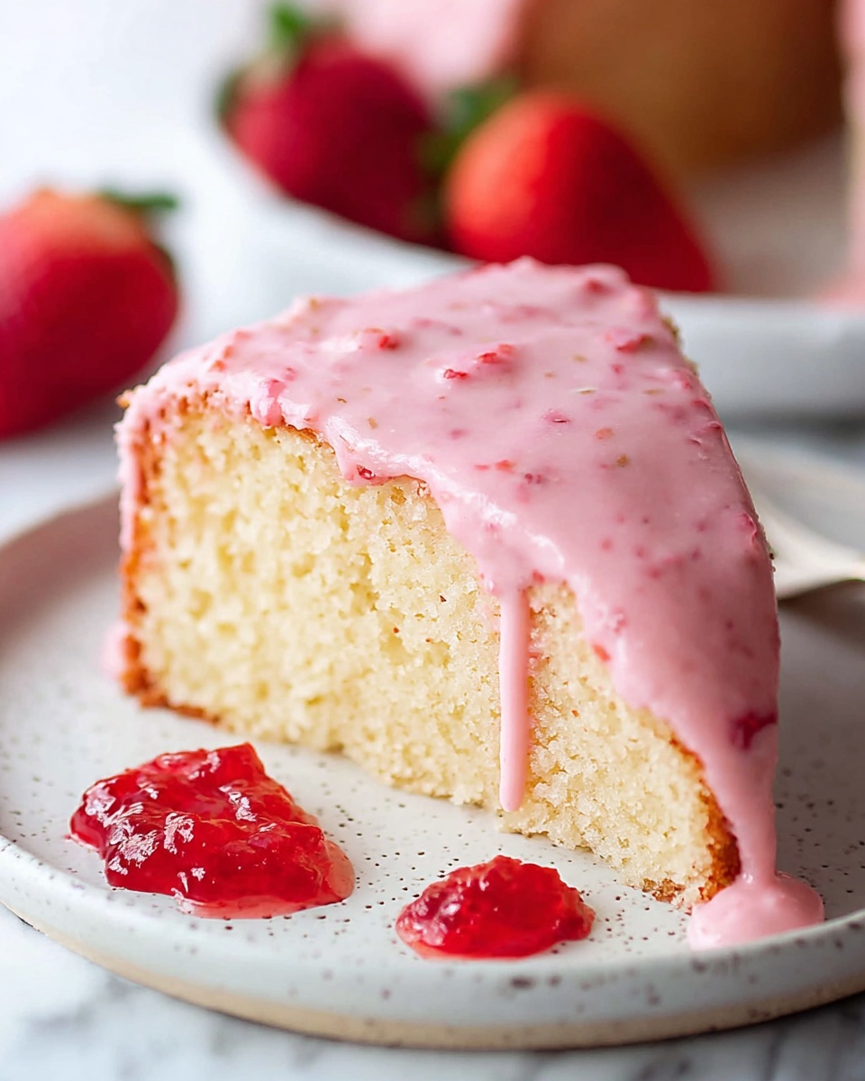 Pound Cake with Strawberry Icing Recipe - Recipe Image
