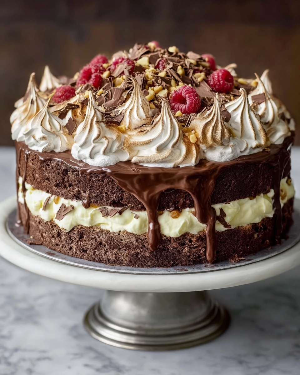 Hazelnut Meringue Nutella Cake Recipe - Recipe Image