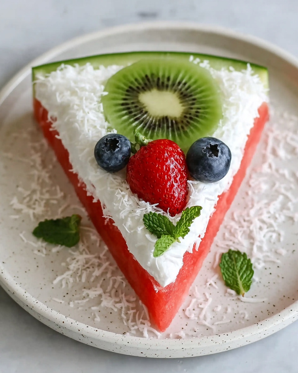 Watermelon Fruit Pizza Recipe - Recipe Image