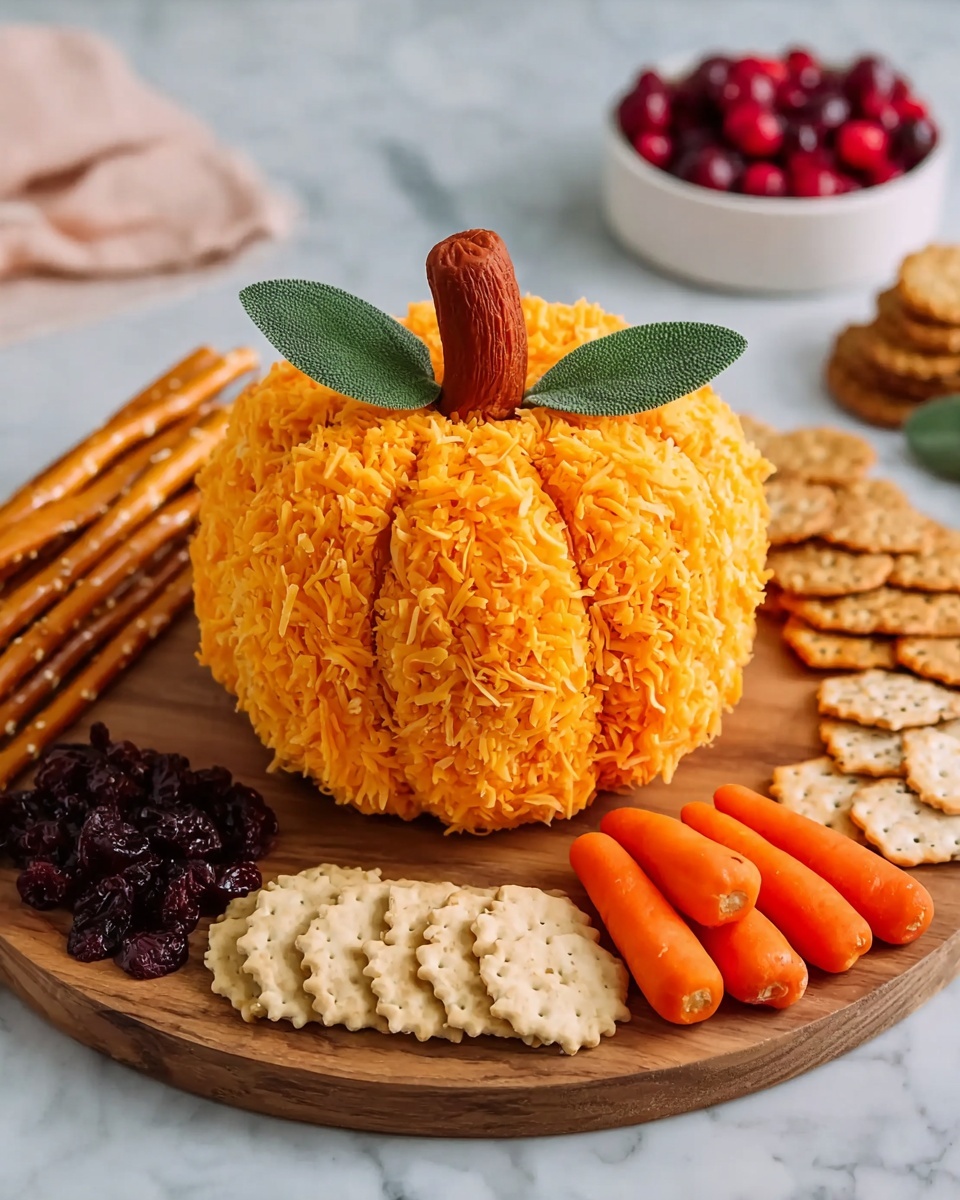 Savory Pumpkin-Shaped Cheese Ball Recipe - Recipe Image