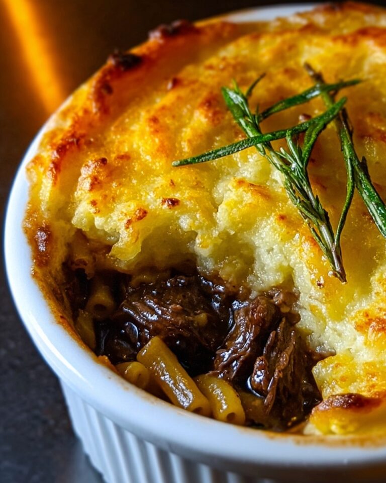 Oxtail Pot Pie with Mac & Cheese Crust Recipe
