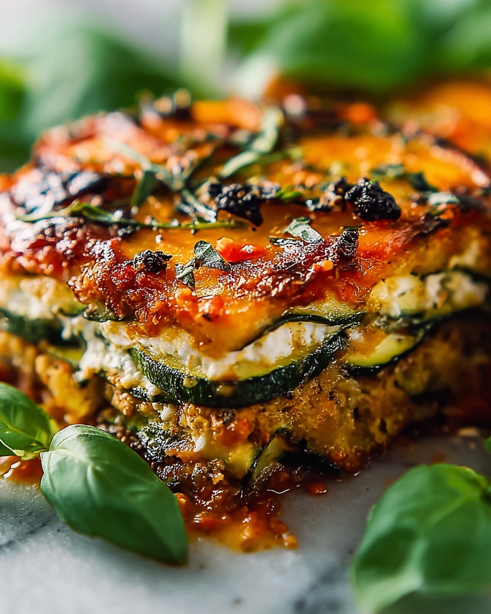 Layered Zucchini Ricotta Melts with Marinara Recipe - Recipe Image