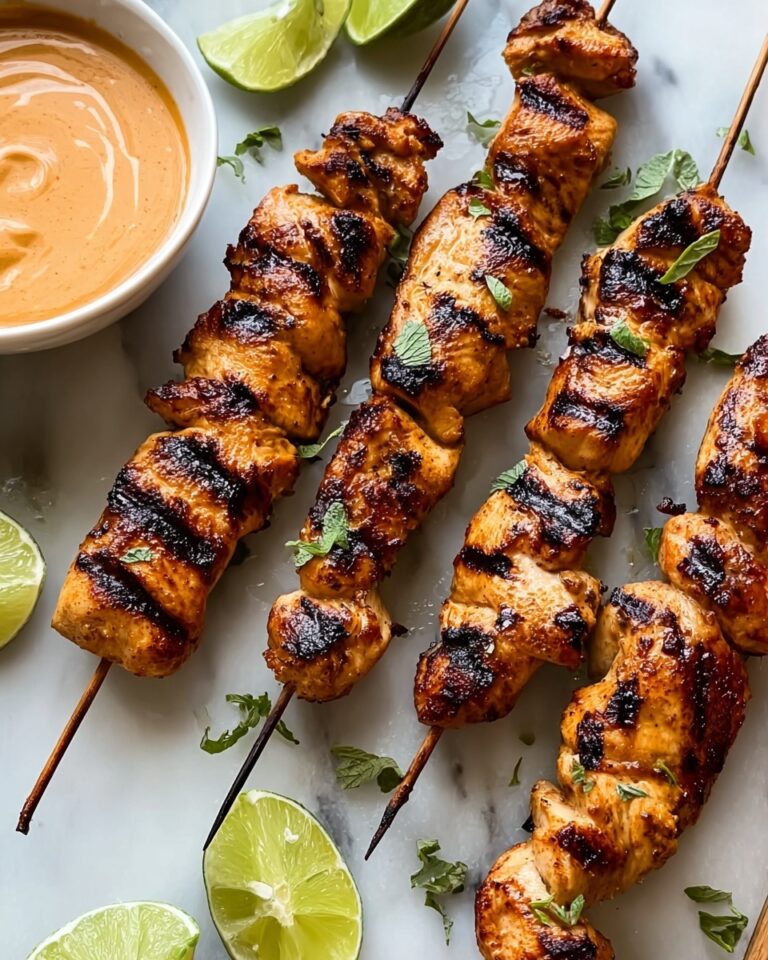 Thai Grilled Chicken Skewers with Coconut Peanut Sauce Recipe