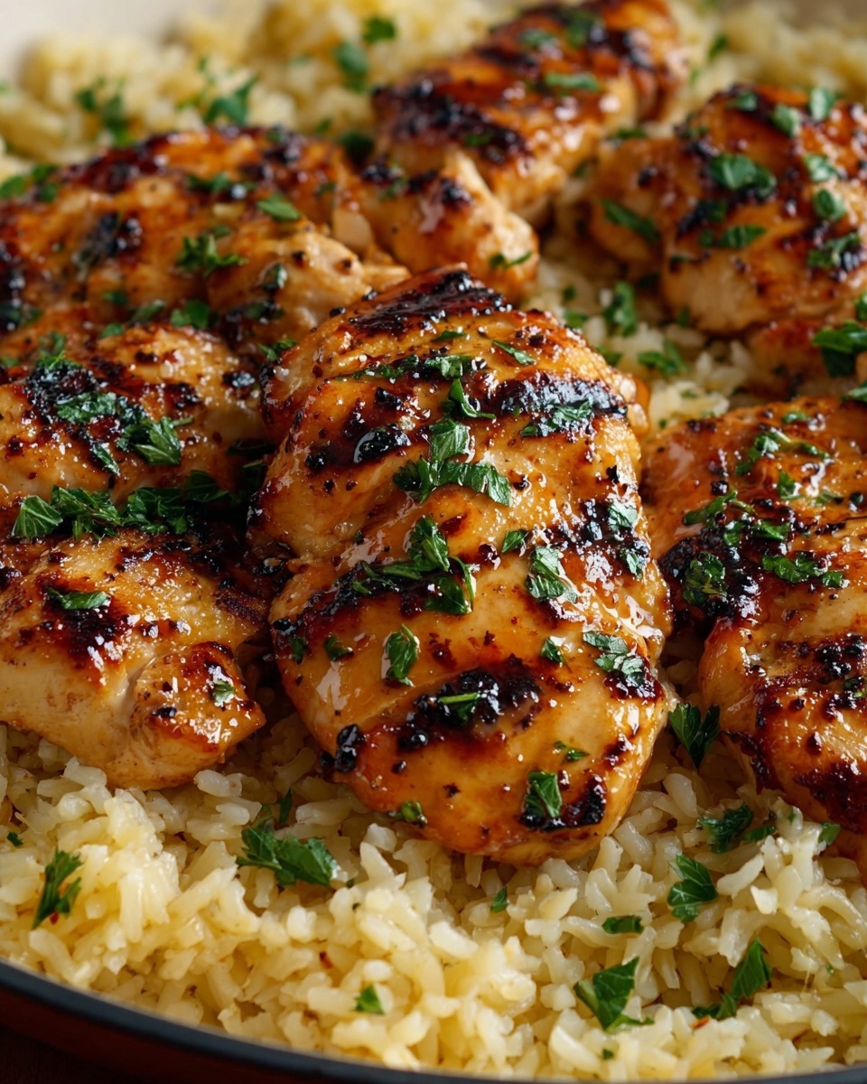 Garlic Butter Chicken with Parmesan Rice Recipe - Recipe Image