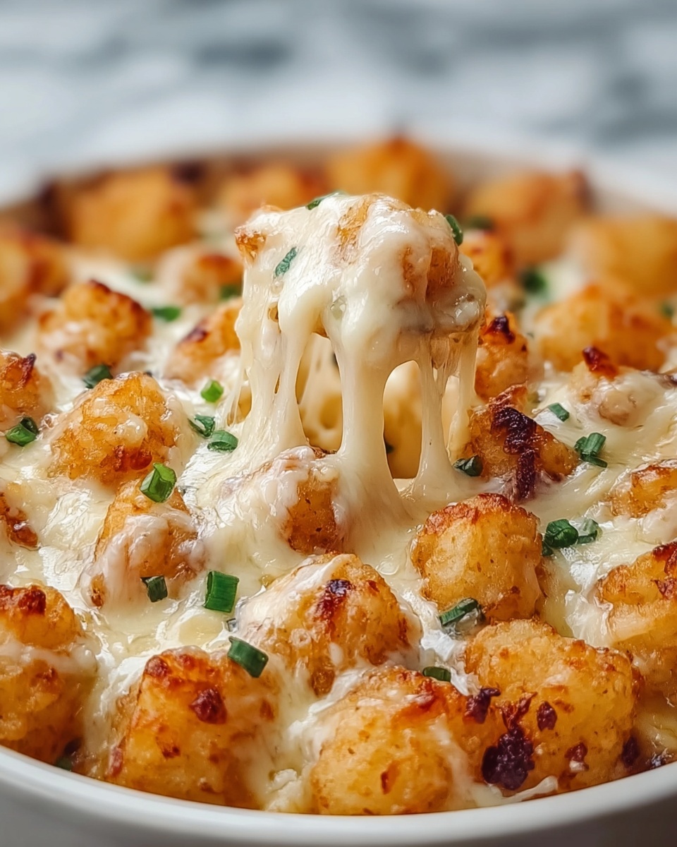 Chicken Alfredo Tater Tot Casserole Recipe - Recipe Image