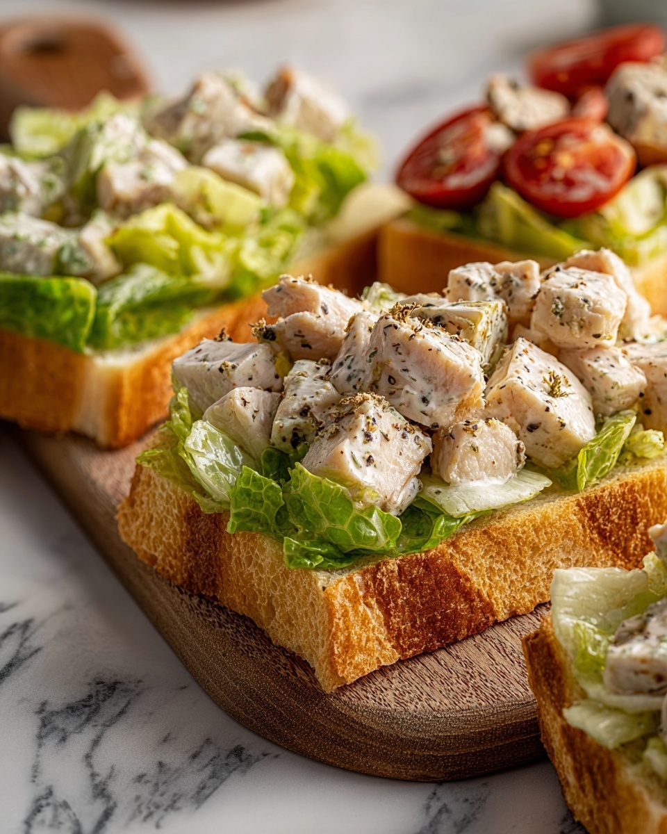 Chopped Chicken Caesar Salad Sandwiches Recipe - Recipe Image
