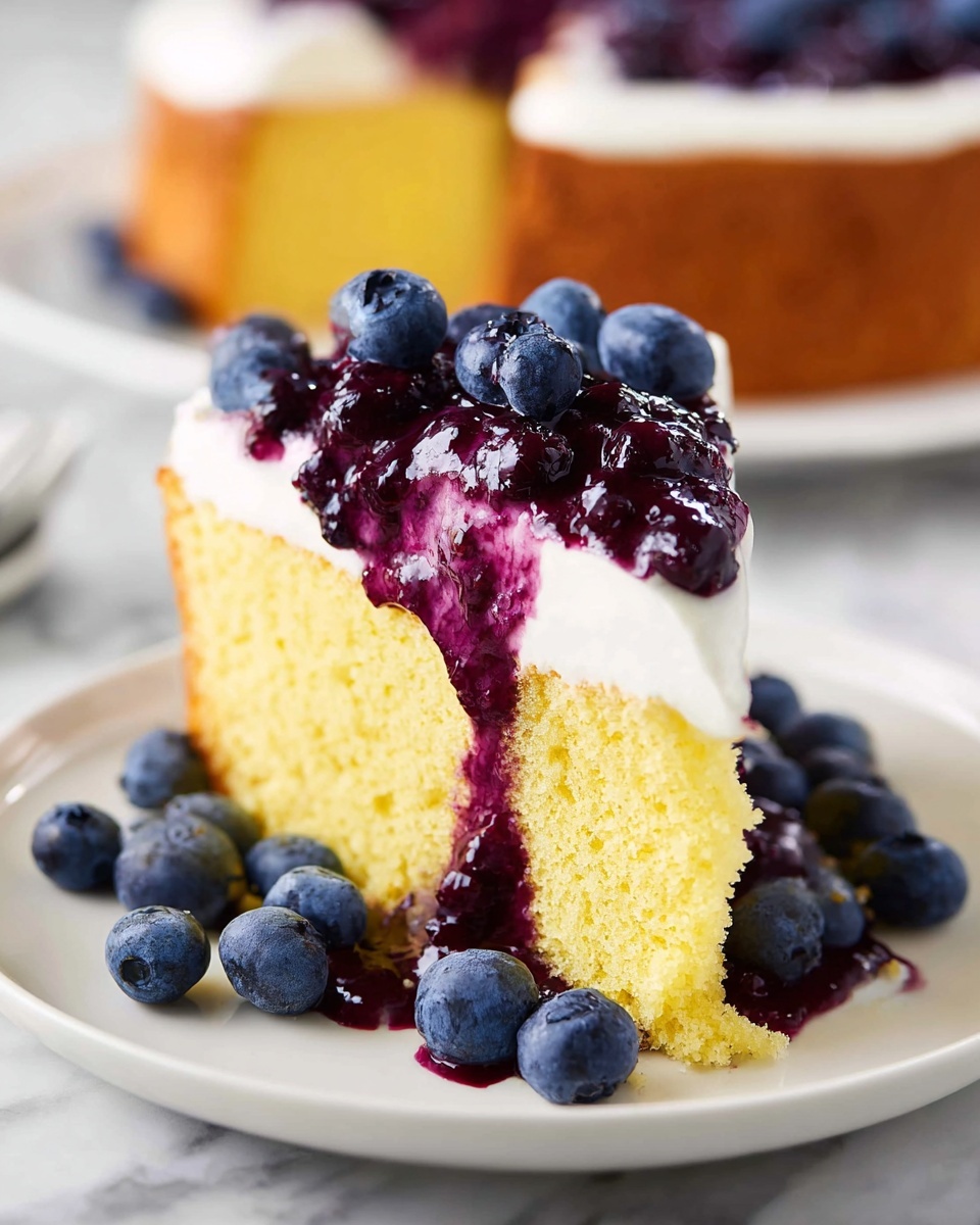 Blueberry Lemon Poke Cake Recipe - Recipe Image