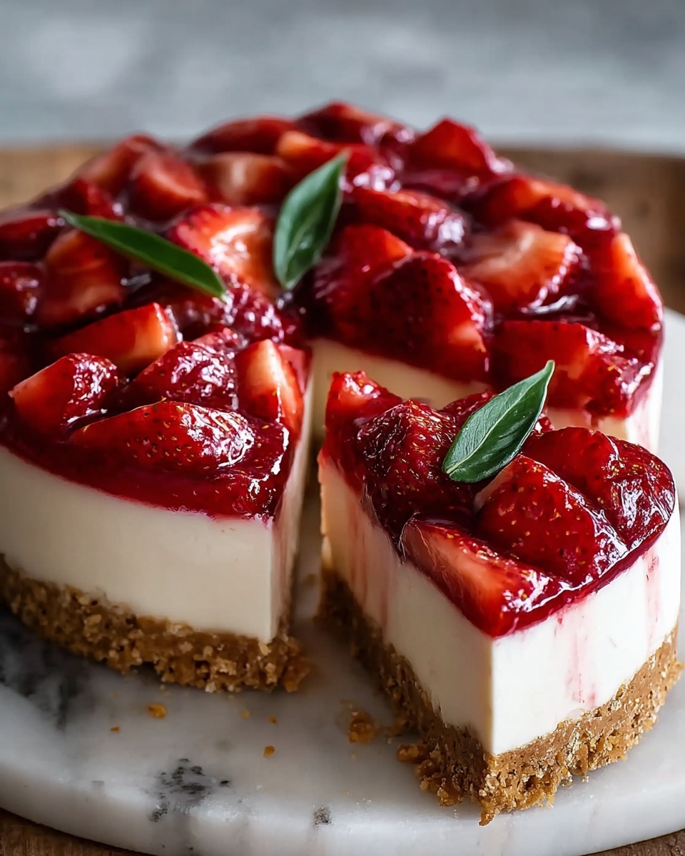 Rhubarb & Strawberry Cheesecake Recipe - Recipe Image