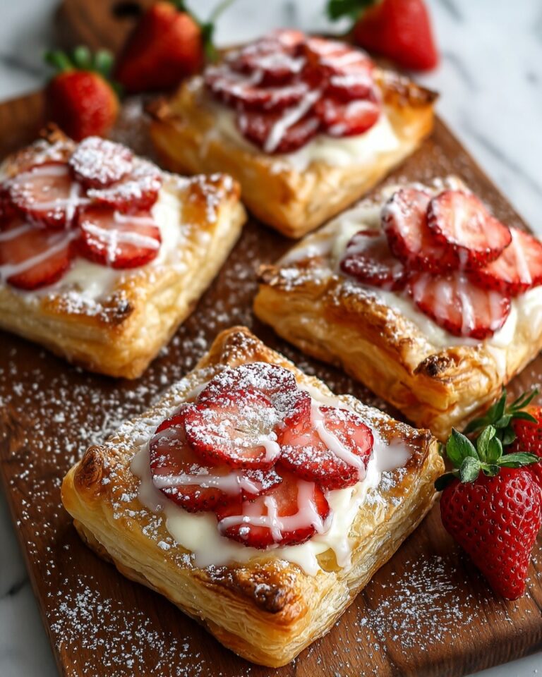 Strawberry Cream Cheese Danish Puff Pastry Recipe