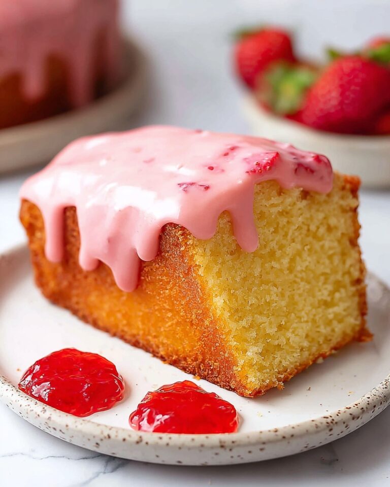 Pound Cake with Strawberry Icing Recipe