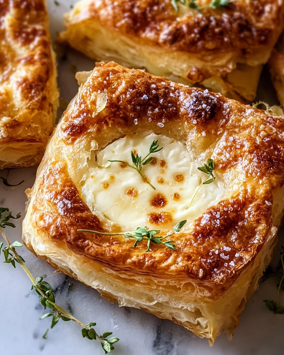 Baked Gruyère in Pastry with Rosemary and Garlic Recipe - Recipe Image