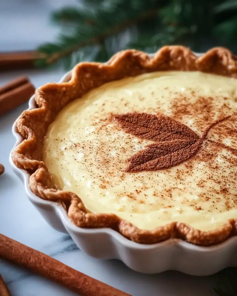 Christmas Eve Cinnamon-Vanilla Creamy Custard Pie Recipe