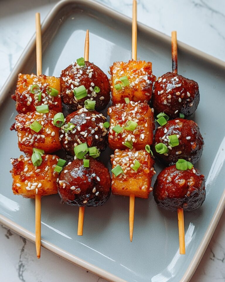 Sotteok Sotteok (Korean Rice Cake and Sausage Skewers) Recipe