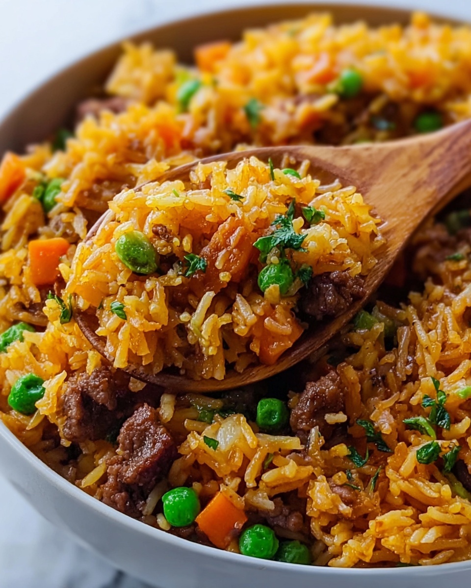 Onion Beef Fried Rice Recipe - Recipe Image