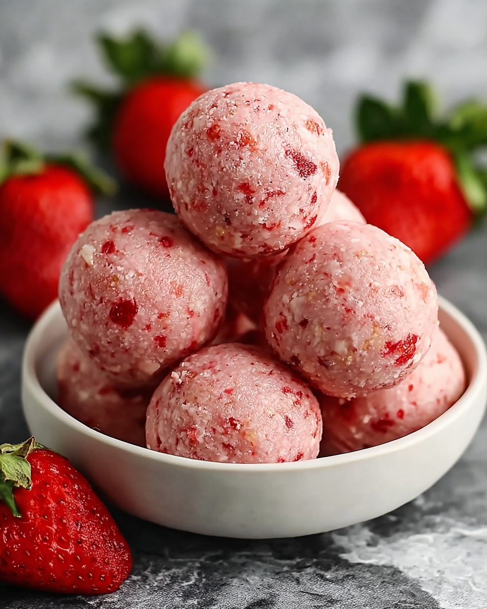 Strawberry Cheesecake Protein Balls Recipe - Recipe Image