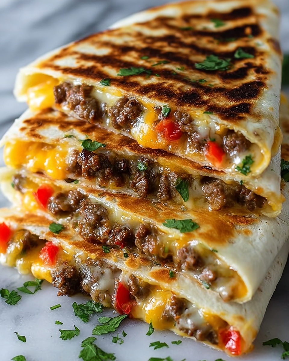Vegan Cheeseburger Wraps Recipe - Recipe Image