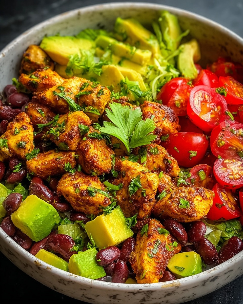 Easy Chicken Black Bean Avocado Salad Recipe - Recipe Image