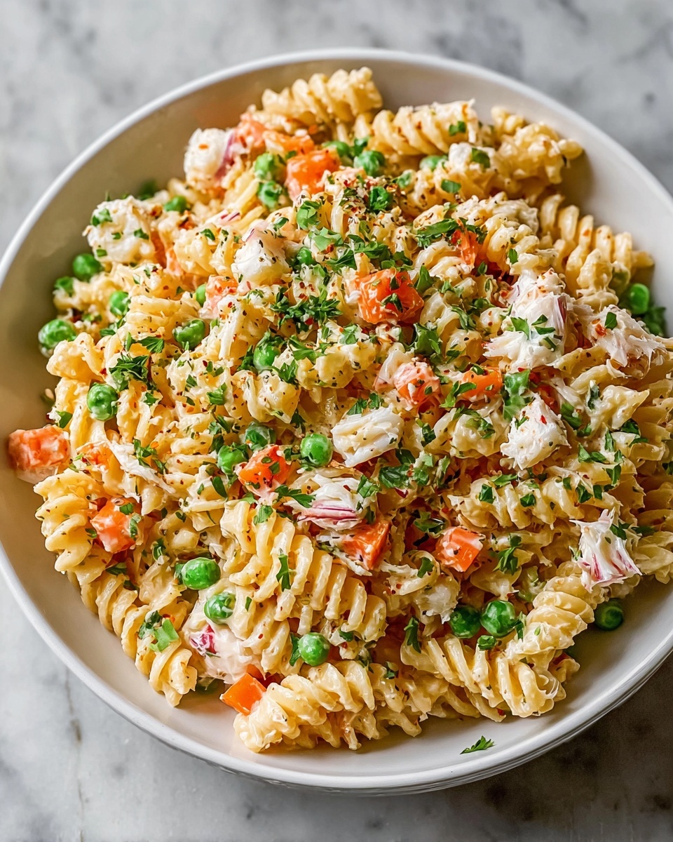 Crab Pasta Salad Recipe - Recipe Image