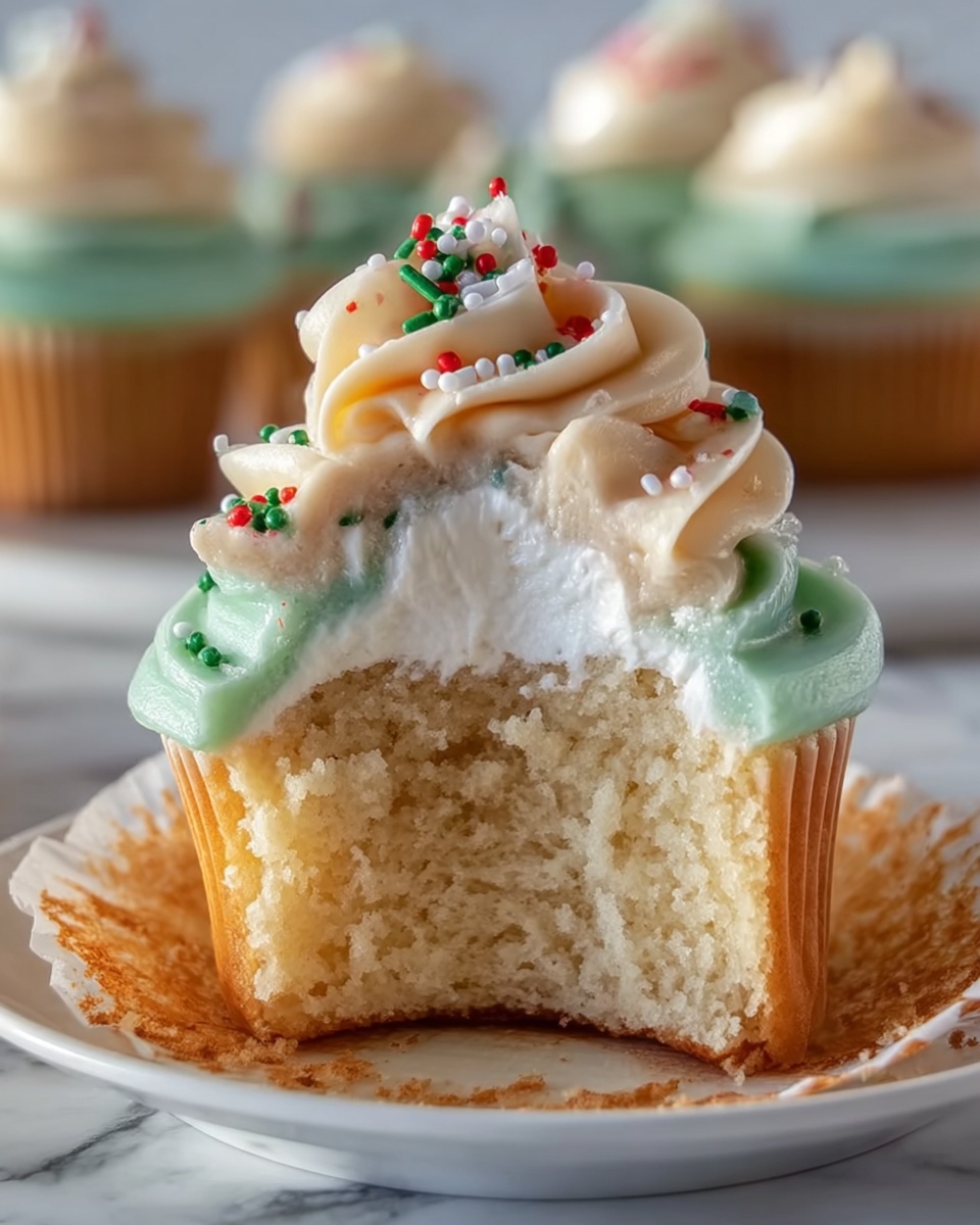 White Chocolate Peppermint Cupcakes Recipe - Recipe Image