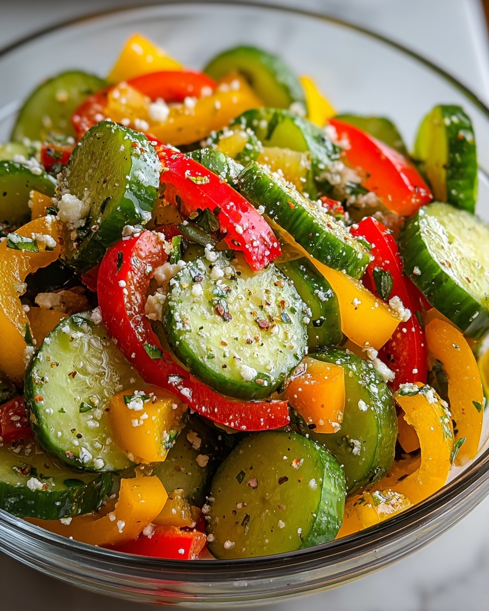 Cucumber and Bell Pepper Salad Recipe - Recipe Image
