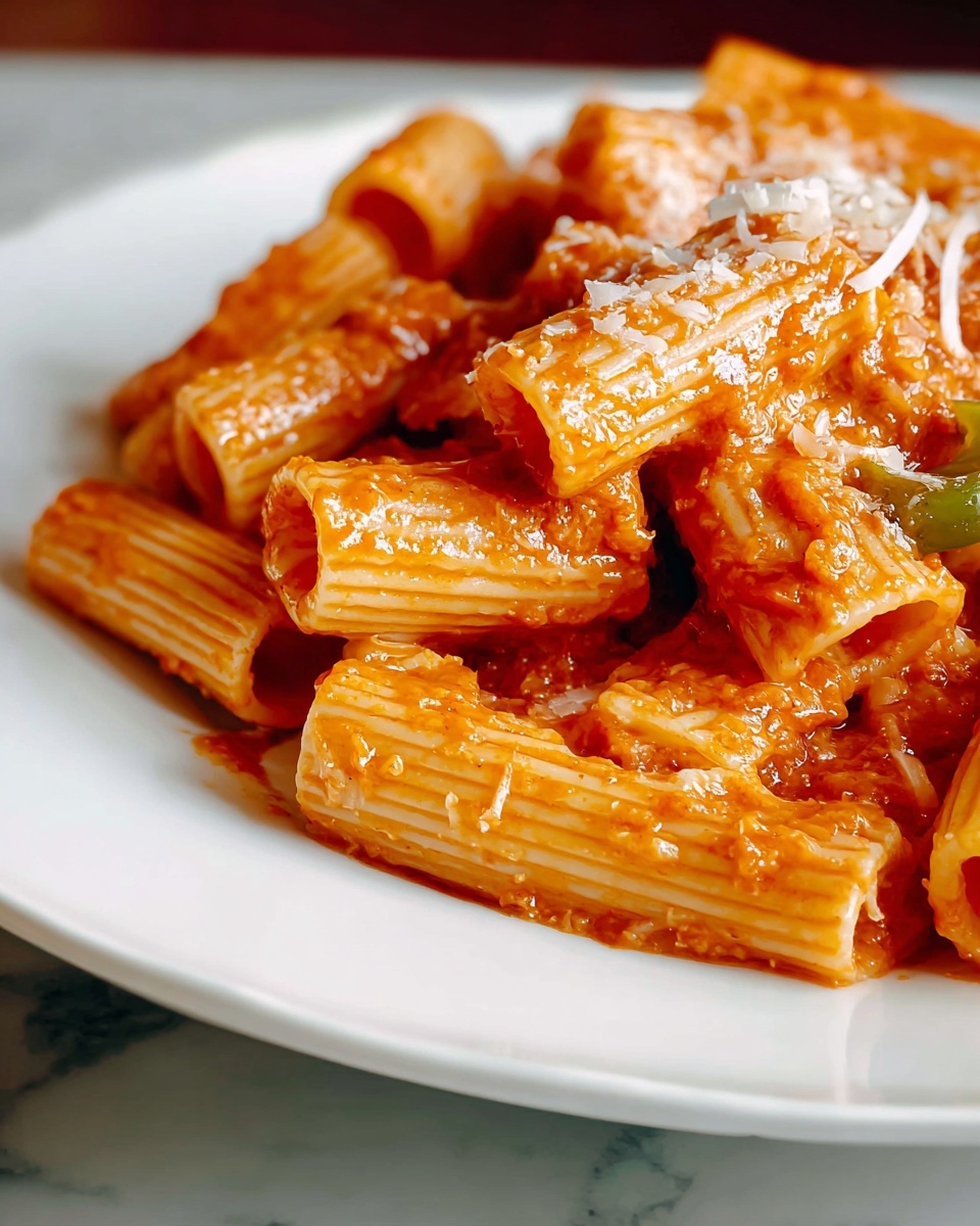 Delicious Spicy Rigatoni Pasta Recipe - Recipe Image