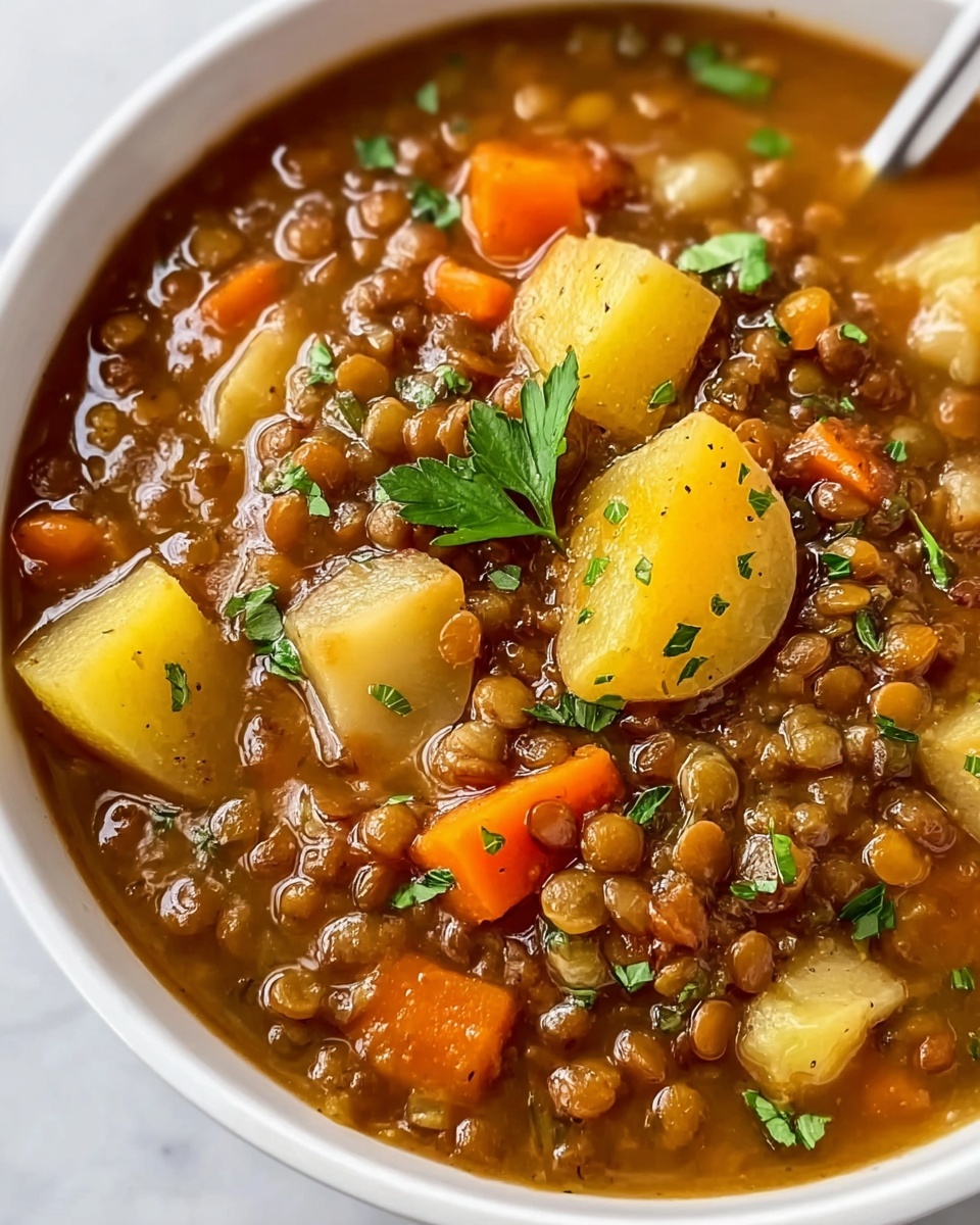 Easy Lentil Potato Soup Recipe - Recipe Image