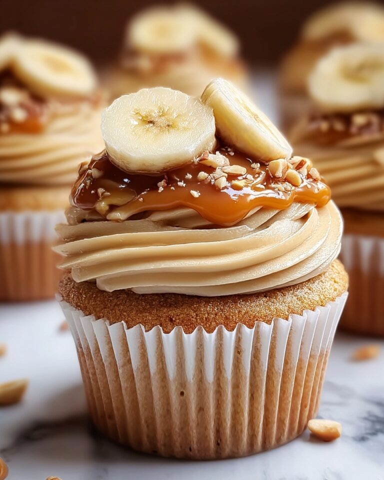 Banana Caramel Peanut Butter Cupcakes Recipe