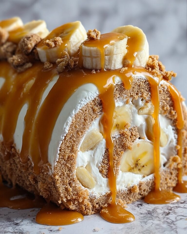 Banana Caramel Roll Cake Recipe